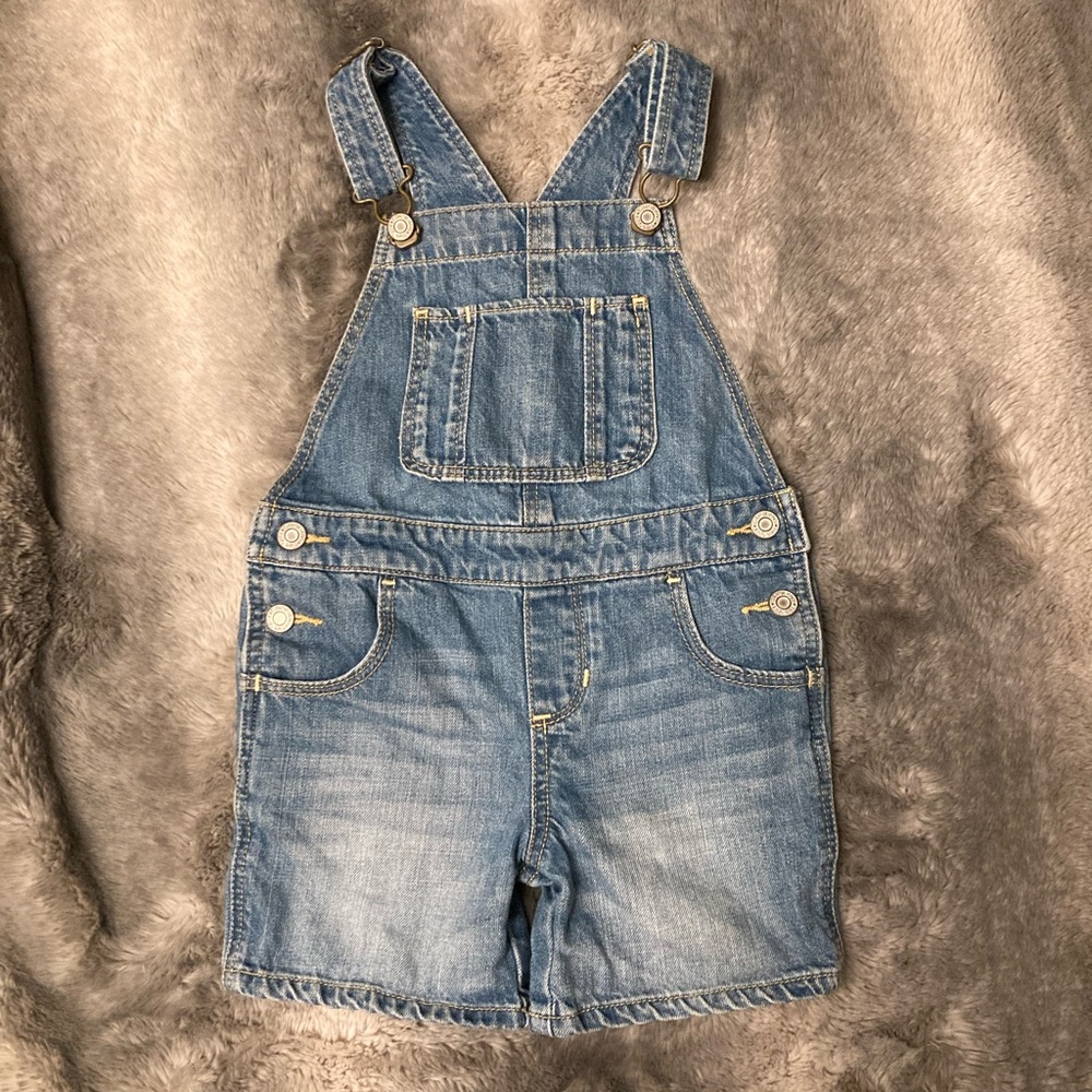 Blue Denim Overalls Babygap blue denim shortall overall shorts Toddler 4 years